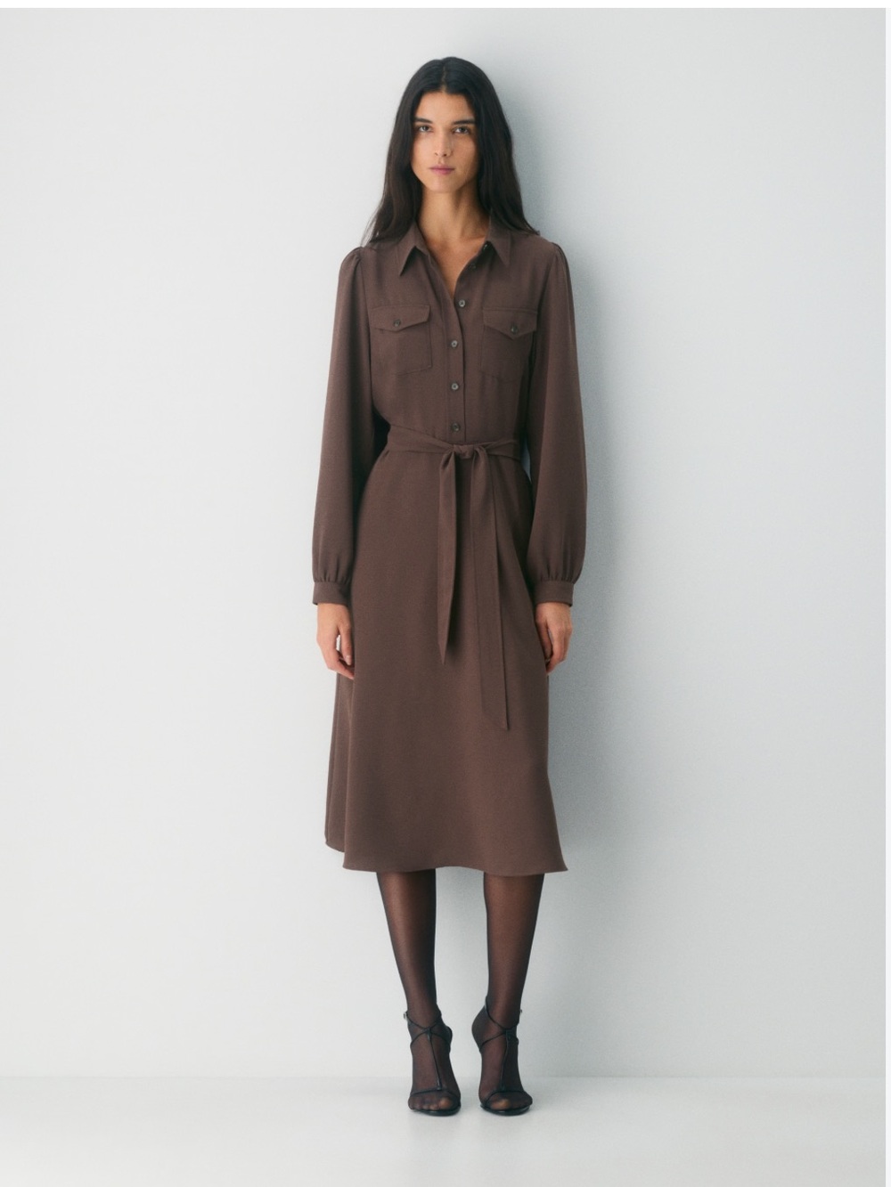Wilfred Chocolate Brown Re)Twill™ Songbird Dress